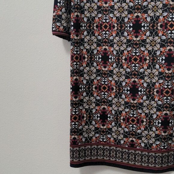 Max Studio Black & Rust Geometric Dress - Picture 5 of 7